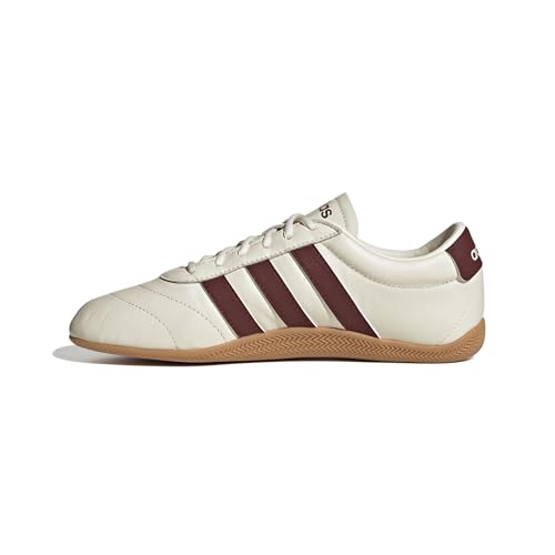 adidas Women's Grand Court Low Top, Off White/Shadow Red/Gum, 10