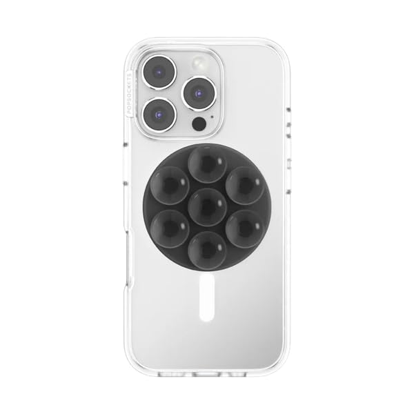 Image of PopSockets PopTop, Adhesive Phone Grip with Swappable Top, Black - Black
