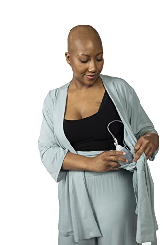 KickIt Post Surgery, Mastectomy, Breast Cancer, Tummy Tuck Pajamas with Internal Drain Pockets - Hysterectomy Recovery Gifts