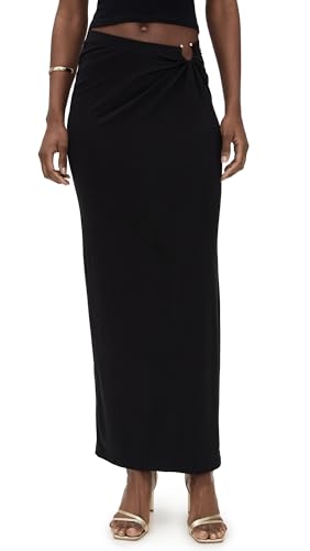 Black Stretch Jersey Maxi Skirt by good american