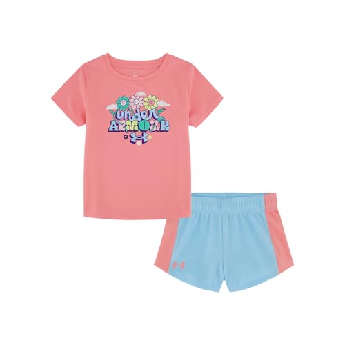 Image of Under Armour Girl's 2-piece Short Sleeve Tee and Shorts Set