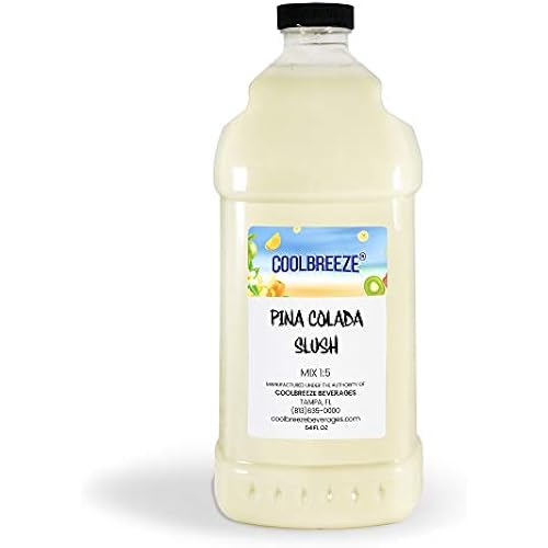 Coolbreeze Beverages Shelf Stable and Ready to Use 1:5 Ratio Flavor Syrups for Daiquiri Slushie Snowcone Flavors Frozen Drink Machine Mix - (Piña Colada)