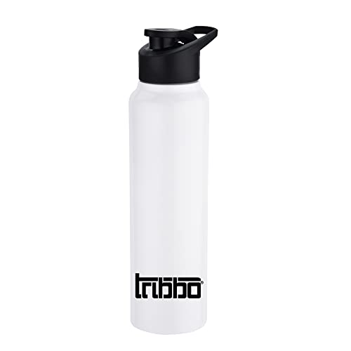 Image of TRIBBO Stainless Steel Water Bottle 750 ML, Water Bottles For Fridge, School,Gym,Home,office,Boys, Girls, Kids, Leak Proof(WHITE,SIPPER CAP, SET OF 1, 750 ML)