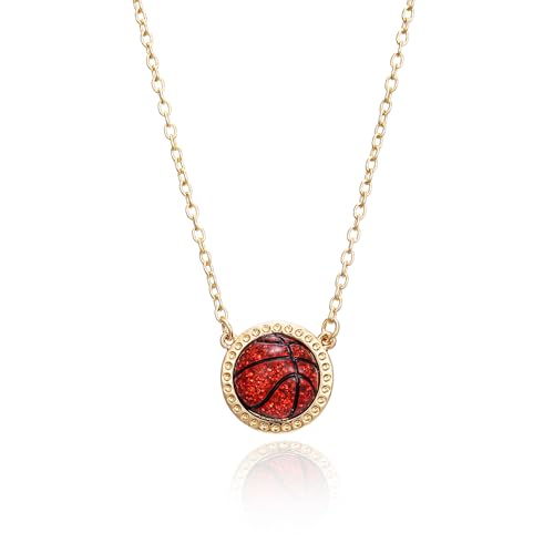 GREICHFAN Basketball Necklace for Women Basketball Accessories Stuff Sports Fan Pendant Necklace