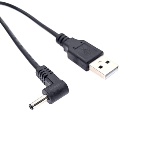 JZK 1m USB vers DC 5 V câble d'alimentation avec prise coudée 3.5 x 1.35 mm, câble chargement USB vers DC 3.5 mm pour câble charge pour brosse à dents électrique