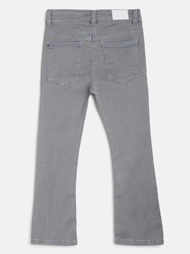 Image of Tales & Stories Girl's Grey Boot fit Spandex Washed Jeans-477836