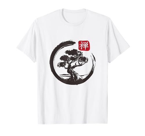 Albero Bonsai giapponese Enso Circle Art Graphic Maglietta