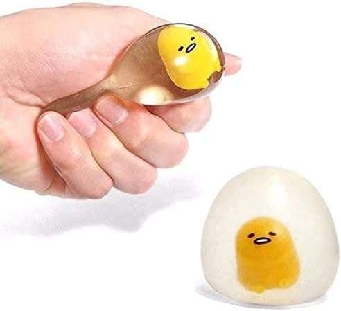 Amazon スクイーズ ボール 卵黄 ストレス解消グッズ 握る ぐでたま 握ってストレス発散 癒し Ins かわいい 子供と大人用 通勤 勉強 女子 誕生日 プレゼント エイプリルフール プレゼント スクイーズ おもちゃ