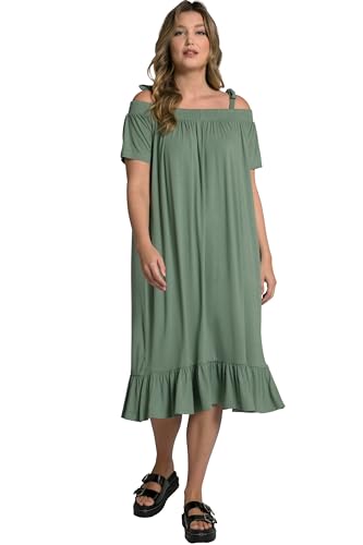 Ulla Popken, Damen, große Größen, Midikleid, Volant, A-Linie,...