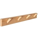 danhol® Perchero Pared Madera Haya - 4 Colgadores - Colgador Pared de Diseño para Recibidor, Habitacion Infantil y Baño (Haya)