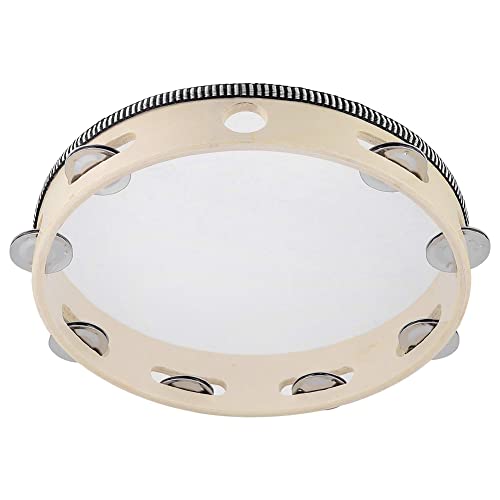 Wanjorlay Tamburin 10 Handtrommel Bell Tamburin Jingles Percussion Musical Educational Instrument für Erwachsene