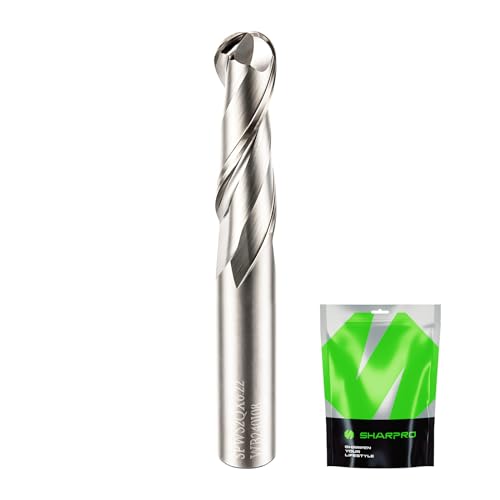 Image of 1 /4 Ball Nose CNC Router Bits 1 /4 Inch Shank, Carbide Ballnose Up Cut Router Bit, End Mill for Wood, Aluminum, Engraving