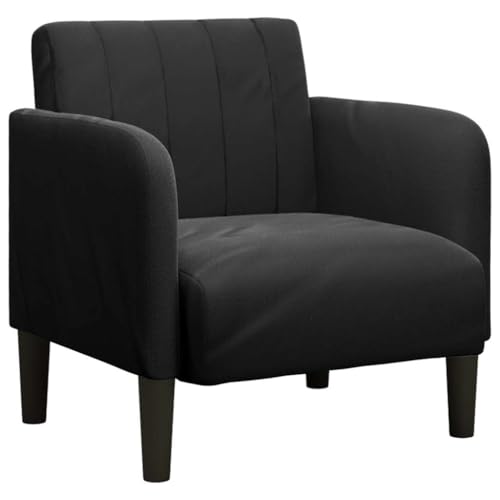 vidaXL Sessel mit Armlehnen Schwarz 54 cm Samt, Sofasessel, Fernsehsessel, Relaxsessel, Einzelsofa, Relaxsofa, Loungesessel, Wohnzimmer Sessel