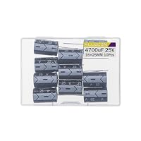 ALLECIN Kondensator 4700uF 25V Elkos Kondensatoren 4700μF 25Volt Aluminium Elektrolytkondensator 16x25MM Electrolytic Capacitors 4700 uF MFD 105°C (Packung mit 10 Stück) – Ansicht 3