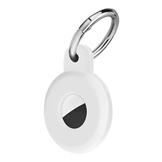 Ainiv Portachiavi AirTag, Custodia AirTag Portachiavi in Spesso Silicone, Localizzatore di Chiavi AirTag Portatile per Zaini e Animali Domestici, Mini Cover Protettiva Tracker per AirTag