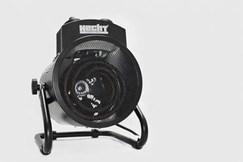 HECHT Heizlüfter – mobile Elektro-Heizung mit 3000 Watt – 3 Leistungsstufen – Thermostat – energiesparend im Verbrauch – Heizgerät für z.B. Baustellen, Garagen, Werkstätten, Camping, Wohnzimmer