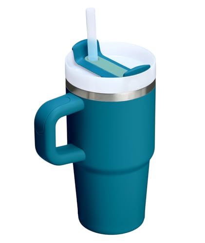 Image of STANLEY Quencher H2.0 Tumbler with Handle and Straw 20 oz | Flowstate 3-Position Lid | Cup Holder Compatible for Travel | Insulated Stainless Steel Cup | BPA-Free | Coastal Teal