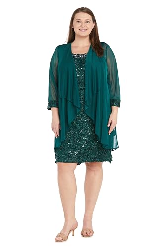 Image of R&M Richards Women's Gleaming Grace Lace Ensemble