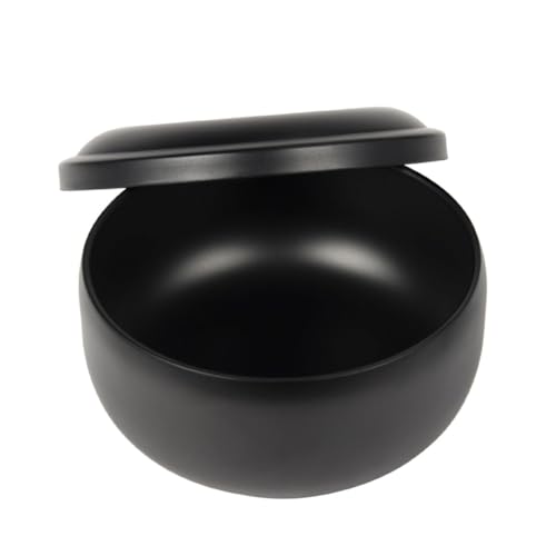 IWOWHERO Men's Stainless Steel Shaving Bowl Lid Bowl for Lather Barber Tool Easy to Clean