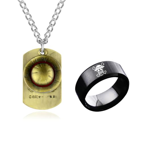 UoYu Anime OP. Juego de joyas Rufffy Collar con colgante de paja