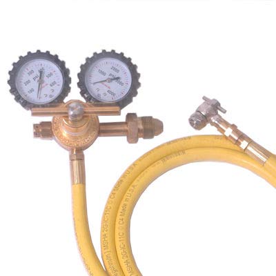 Pacific Customs Nitrogen Shock Fill Kit with Regulator and No Loss Air Chuck, 600 PSI, 4 Foot Hose, Compatible with King, FOA, Fox Shocks