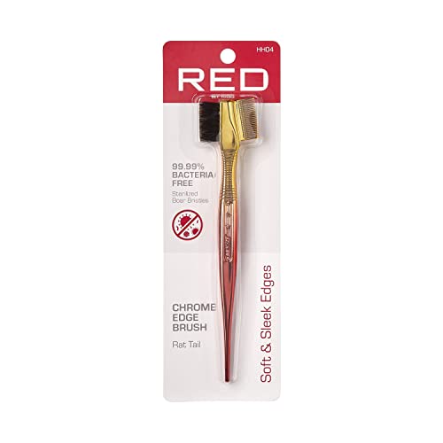 Red By Kiss Chrome Edge Brush Bacteria Free Sterilized Boar Bristles Hair Styling Brush Comb #TOP1