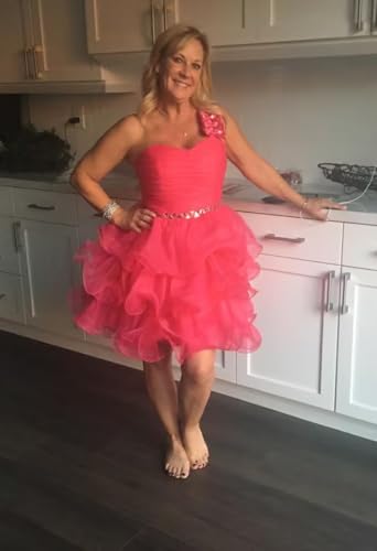 Beaded Homecoming Dresses for Teens Short Prom Dress for Women Tiered Short Formal Evening Ball Gown Puffy with Bow4