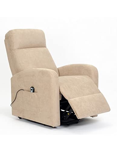 Chanel1 Fauteuil Electrique releveur Dispositif Médical 2 Roues siège à Micro-Ressorts Doux fauteuils pour Personnes âgées Fauteuil de Relaxation Camel