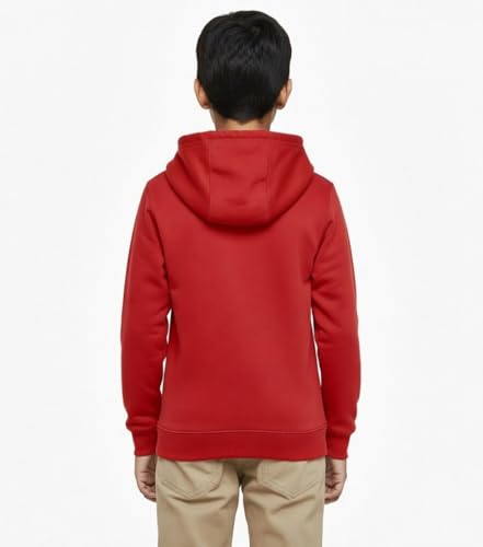 Image of Boy's Cotton Fleece Hooded Sweatshirt with Kangaroo Pocket
