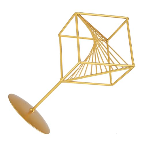 DOITOOL Moderne Geometrische Metallskulptur Goldfarbene Minimalistische Dekoration für Büro...