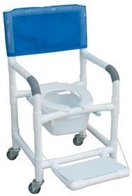 MJM International 118-3-FF-SQ-PAIL Shower- Commode Chair by MJM