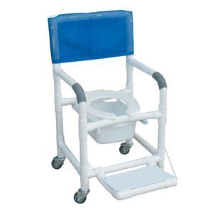 118-3-FF-SQ-PAIL Shower- Commode Chair by MJM