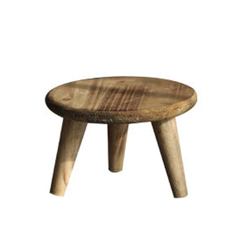 Riuulity Soporte de Madera para Macetas, Taburete Pequeño Estable y Duradero, Chucherías de Almacenamiento para Decoración Interior del Hogar, Pasillo, Adornos de Jardín de Madera Maciza Fuerte,
