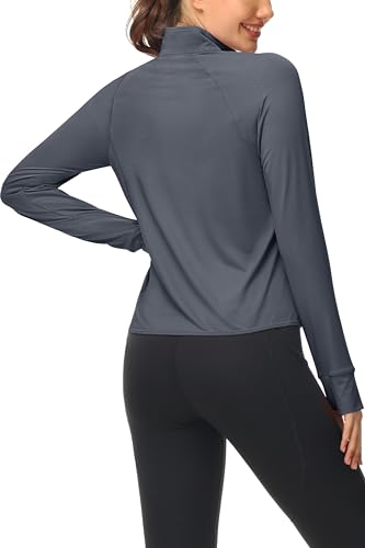 MAGCOMSEN-Womens-UPF-50-Lightweight-Athletic-Jackets-Cropped-Zip-Up-Long-Sleeve-Running-Shirts-with-Thumb-Holes