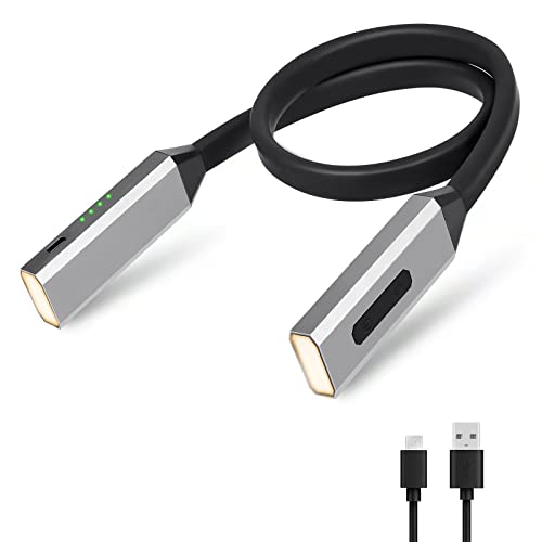 icyant Nacken-Leselampe Wiederaufladbare LED-Buchleuchten zum Lesen im Bett, 3 Farben & stufenlos dimmbare Nackenlampe Leselampe, Hug Light zum Lesen, Häkeln, Camping, Reparieren Cover