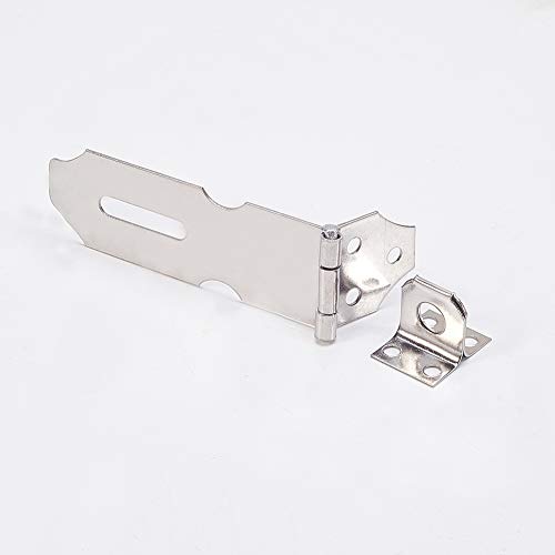 Image of Stainless Steel Padlock Hasp 3.70 inch Length Hasp Staple Padlock Latch with Screws for Furniture Window Cabinet Drawer Closet Silver Tone 20pcs