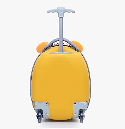 PLMKO 14-Inch Schattige Cartoon Kinderbagage, Jongen En Meisje Reizen Koffer, Lichtgewicht Harde Schaal Kleine Trolley Koffer Met 2 Wielen,Brown bear - Image 8
