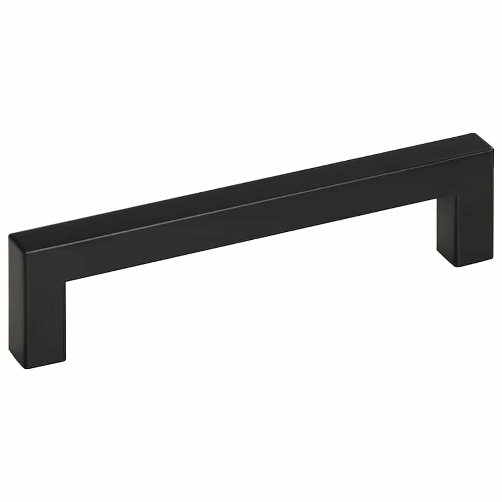 Edelstahl Möbelgriffe Schwarz 10er Set 128 mm Lochabstand Vierkantrohr Tür Schublade Kommode Schrank Griff für Küche Bad Montage DIY