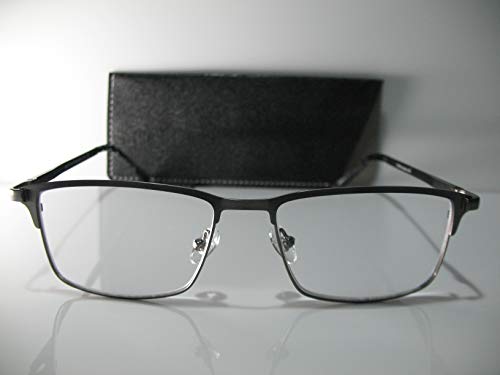 Foster Grant Austin Gunmetal Gray Leather Reading Glasses w/Case +2.75 Free Hard CASE + Microfiber Cloth