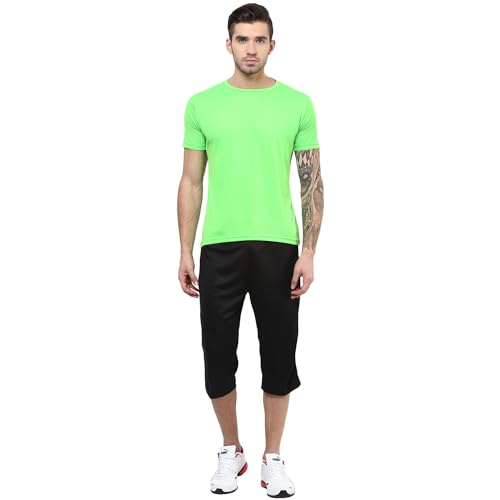 Image of berge' Men Instadry Dryfit Round Neck Sports Tshirt for Badminton, Running Activity, Casual Plain Tshirt for Men's, Regular Fit Gym Wear Tees, Half Sleeve Tshirt for Men for Exercise