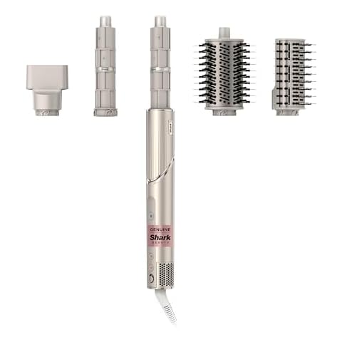 Shark HD430 FlexStyle Air Styling & Drying System, Powerful Hair Dryer Brush & Multi-Styler with Auto-Wrap Curlers, Paddle Brush, Oval Brush, Concentrator Attachment, Stone Cover