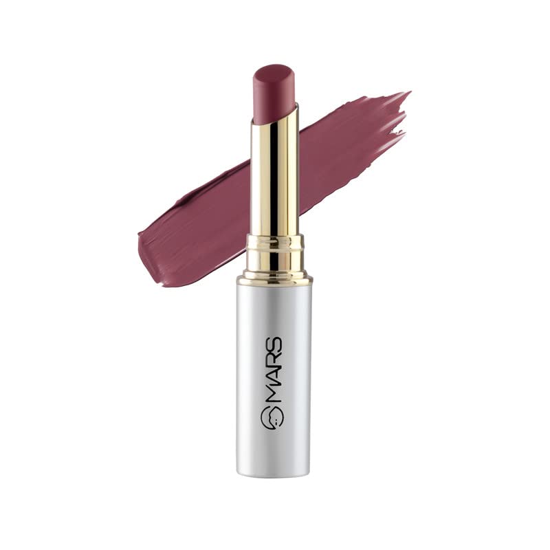MARS Silk Matte Long Lasting Lipstick | Smooth Application |Transferproof & Smudge Proof | Highly Pigemented Lipstick for women (14-Perky Plum)