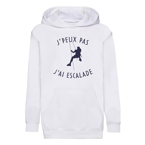 Sweat à capuche enfant j'peux pas j'ai escalade grimpe sport
