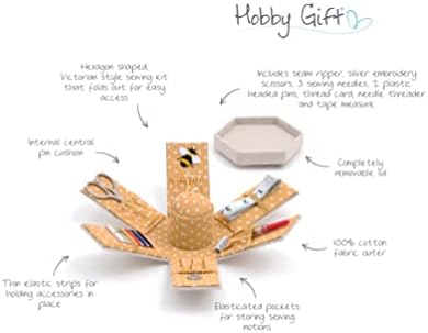 Hobby Gift Victorian Style Traditional Sewing Kit with Contents, Bee, Appliqué Design (SCHAç)