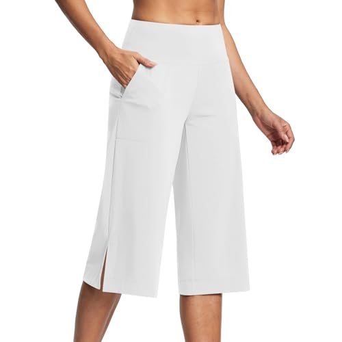 Capri Pants for Women High Waisted Crop Office Work Capris Casual Summer Cropped Pant Loose Fit Dress Pants