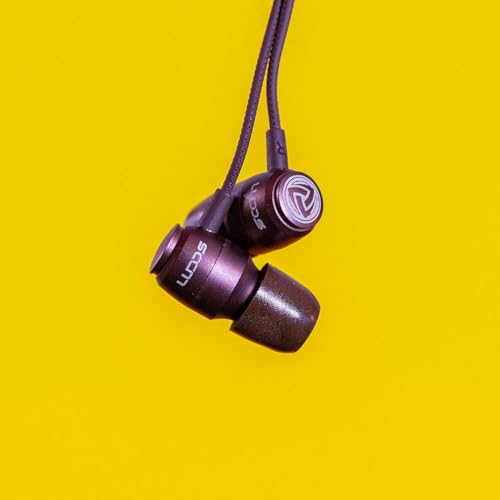 Image of LUDOS Clamor Wired Earbuds in Ear Headphones with Microphone, Earphones with Mic and Volume Control, Memory Foam, Reinforced Cable, Bass Compatible with iPhone, Apple, iPad, Computer, Laptop, PC