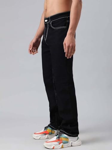 Image of KOTTY Men's Relaxed Fit Straight-Leg Jeans|Comfortable & Durable Denim Jeans
