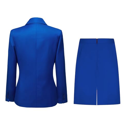 2 Pieces Skirt Suits for Women One Button Suits for Work Professional Formal Office Business Jacket Skirt Suit Set2