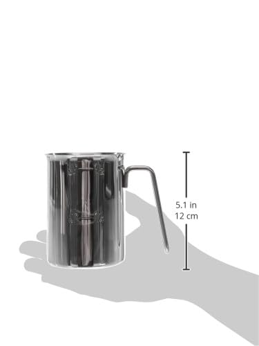 RÖSLE Messbecher, Hochwertige Messkanne mit Maßzahlen innen und außen, Inhalt 0,5 L, Edelstahl 18/10, Rundumschüttrand, Drahtgriff… – Ansicht 2