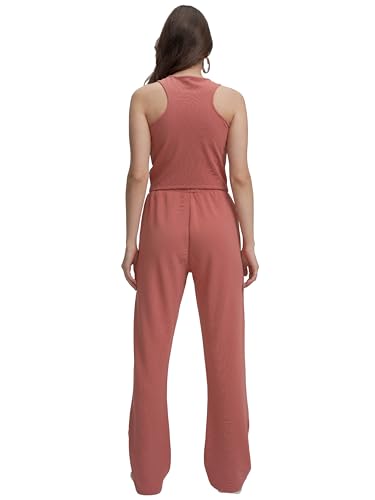 Image of Tokyo Talkies Women's Co-ord Set | Sleeveless Crop Top & Drawstring Trousers | Perfect for Casual Outings & Vacations